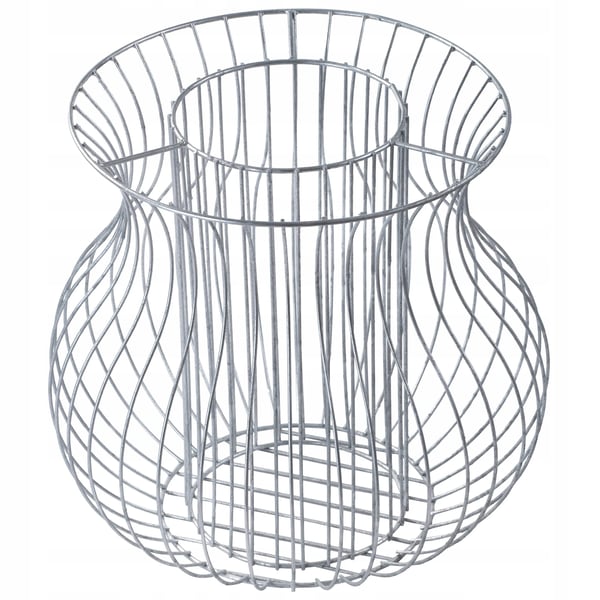 Gabion Plantekasse, Moderne Design, Holdbart Stål,Sølv