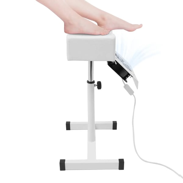 Pedicure Stol, Ergonomisk Design, Justerbar Højde,HVID