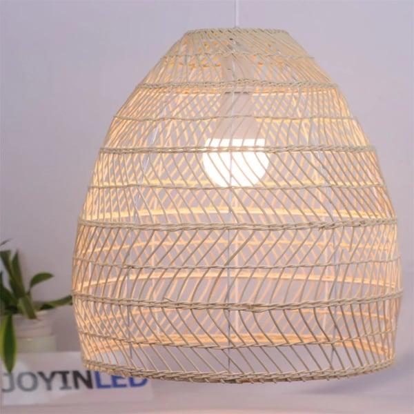 Riippuvalaisin, bambu ja rauta, LED-yhteensopiva,Dia 35CM, Ei lamppua