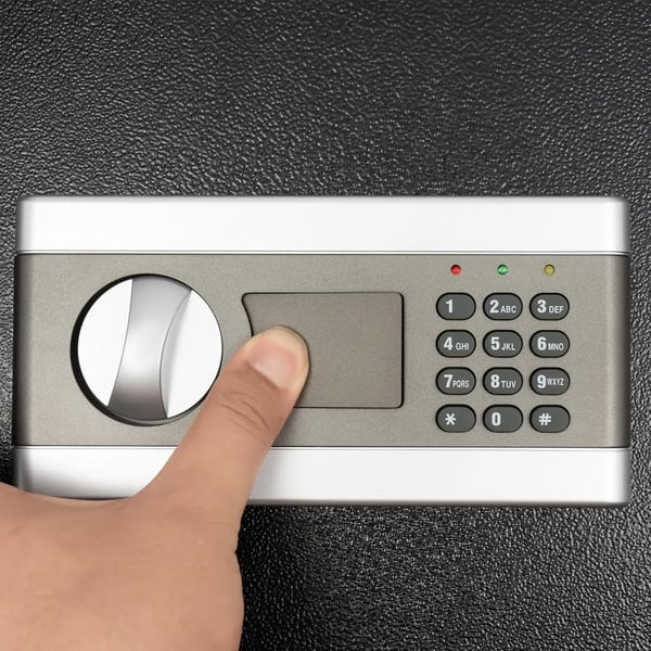 Elektronisk Pengeskab, Brandsikkert Design, Sikker Låsemekanismer,sort