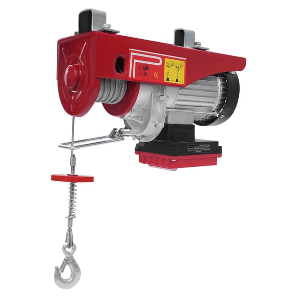 Elektrisk hejseværk, 1200W motor, 600 kg kapacitet, Q235 stål, aluminiumslegering konstruktion, TÜV certificeret