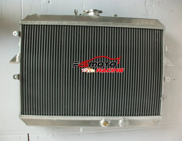 Radiator, Aluminium Materiale, Kerne Størrelse: 350mm x 572mm x 32mm, Samlet Størrelse: 440mm x 575mm x 45mm, Indløbs/Udløbs Diameter: Φ35mm, 2 Rækker