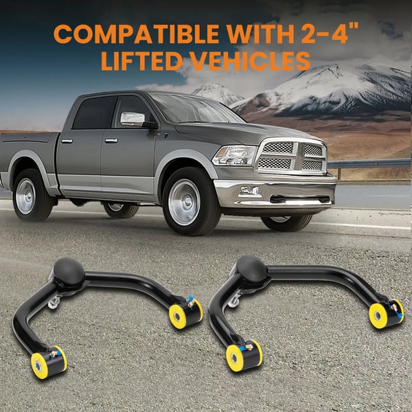 Forreste Øvre Kontrolarme, Kompatibel med Dodge Ram 1500 2006-2023, Holdbar Stål Design, Konstrueret til 2-4 Tommer Hævning