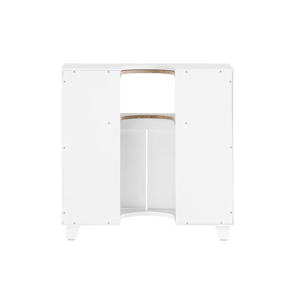 Vaskeskål Under Garderobe, Stilfuldt Design, God Opbevaringsplads,HVID