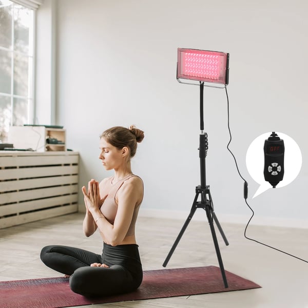 Infrarød lampe, justerbar højde, 360° rotation, LED lys terapi