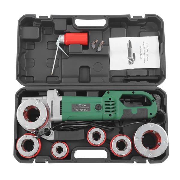 Elektrisk Rørgevindmaskine, 2300W Effekt, Kompatible Rørstørrelser 2"-1/2", Ubelastet Hastighed 26 omdr./min, Anvendelig Rørdiameter 20,9 mm - 59,6 mm