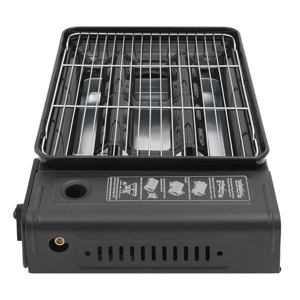 Gasgrill, Bærbar Design, Høj Effektivitet,sort