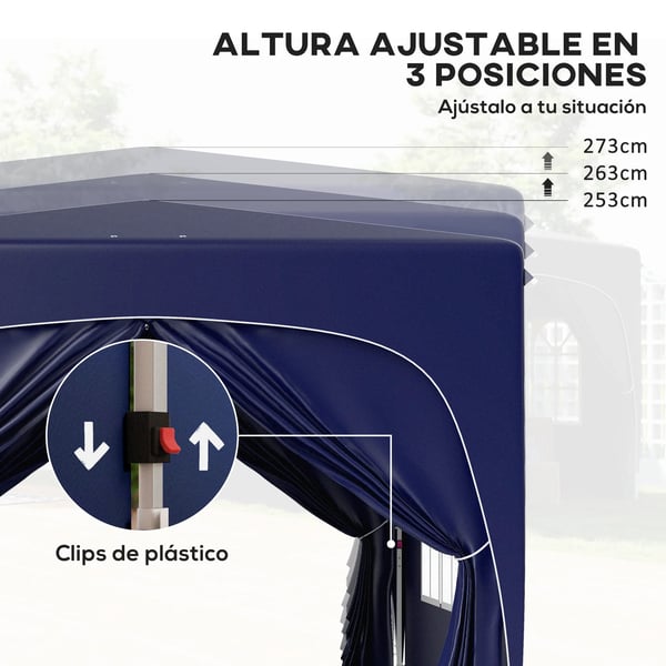 Gazebo, Sammenklappeligt Design, UV Beskyttelse