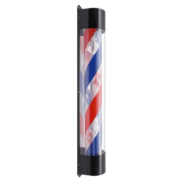Barber Rotationslys, Attraktiv Belysning, Energi Effektiv,20W, Rød Blå Sort
