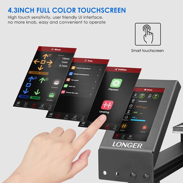 3D-printer, stort printområde, brugervenlig touchscreen,Længere LK5 Pro, EU
