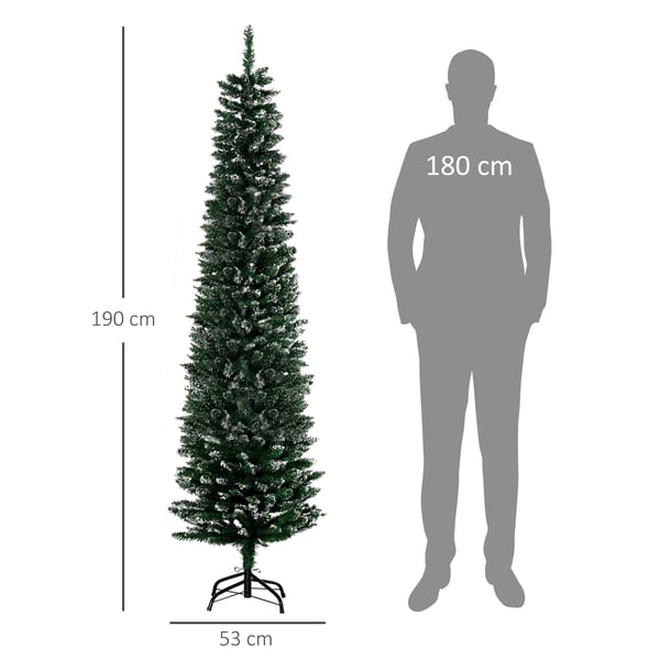Juletræ, 190 cm højde, 570 grene,1.9 m