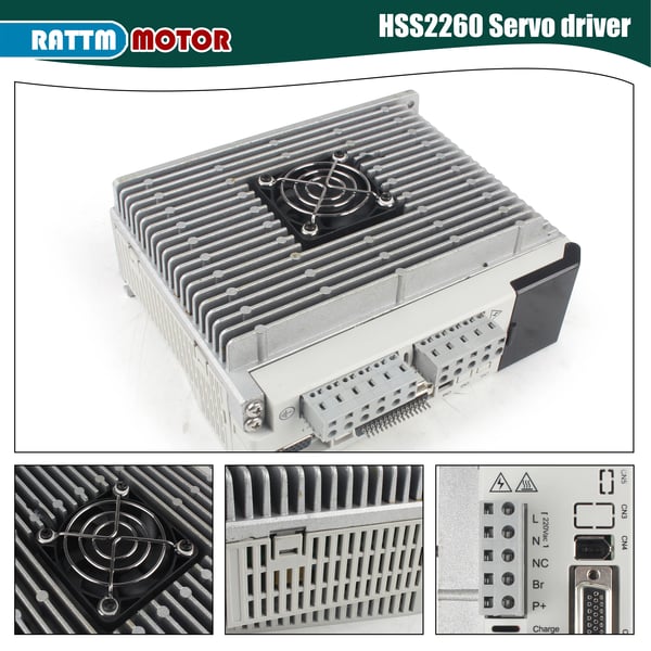 Lukket Sløjfe Servo Motor, 20N·m Moment, 4.2A Strøm, AC 150~240V Spænding, 110mm x 110mm x 221mm Dimensioner, 1000 Encoder Opløsning