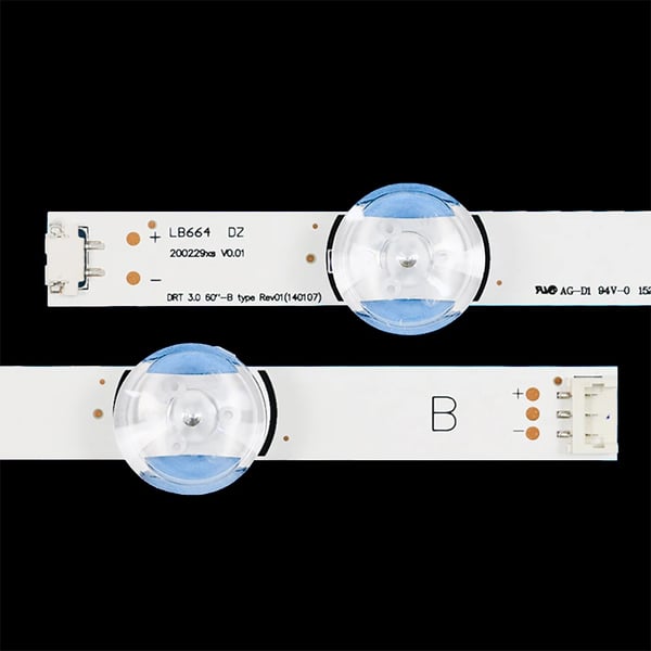 LED-taustavalonauhat, pituus 1240 mm, 11 LED-helmeä, 6V jännite, yhteensopiva LG TV -malleihin, kestävä PVC-materiaali