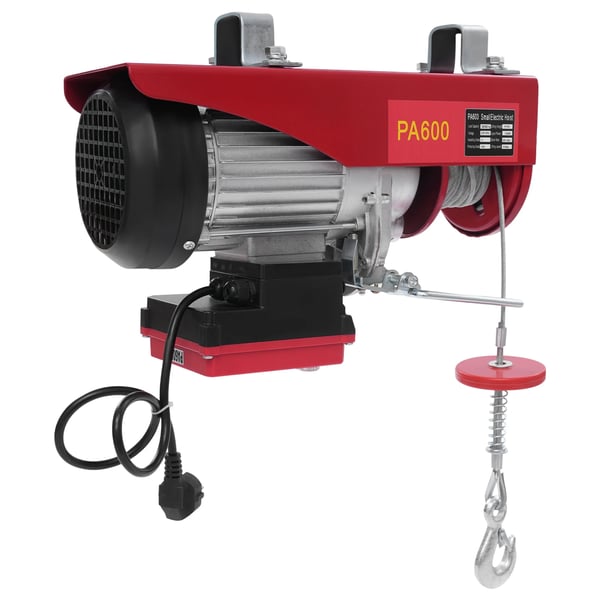 Elektrisk hejseværk, 1200W motor, 600 kg kapacitet, Q235 stål, aluminiumslegering konstruktion, TÜV certificeret
