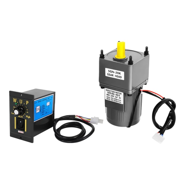 Induktionsgear Motor, Justerbar Hastighed, Alsidige Anvendelser,EU-stik, grå