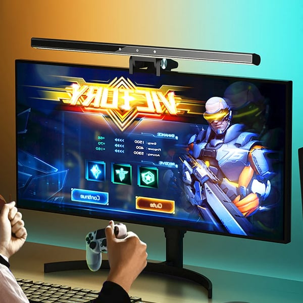Monitor Light, RGB Dynamic Pickup, Adjustable Brightness, Color Temperature Range 2800K-6500K, Battery Operated, Dimensions 15 x 3 x 4 cm