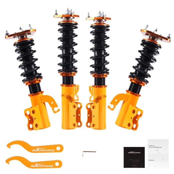 Coilover affjedring, justerbar højde, 24-trins justerbar dæmper, letvægts aluminium, kompatibel med Toyota Celica 1990-1993