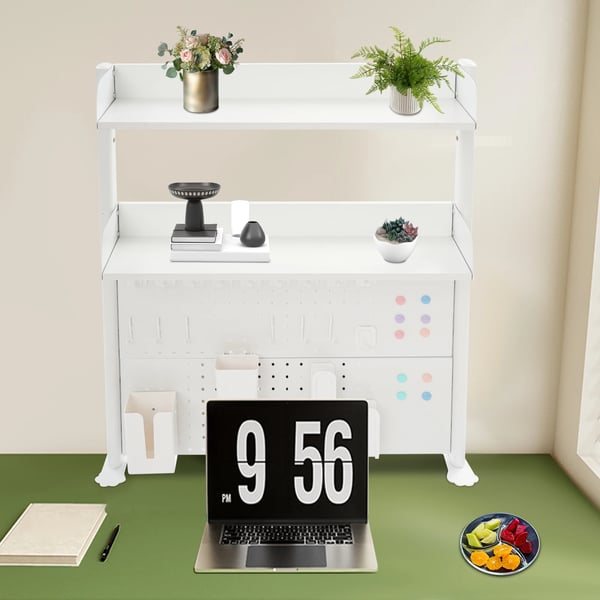 Pegboard Bogreol, Justerbare Hylder, Moderne Design,HVID