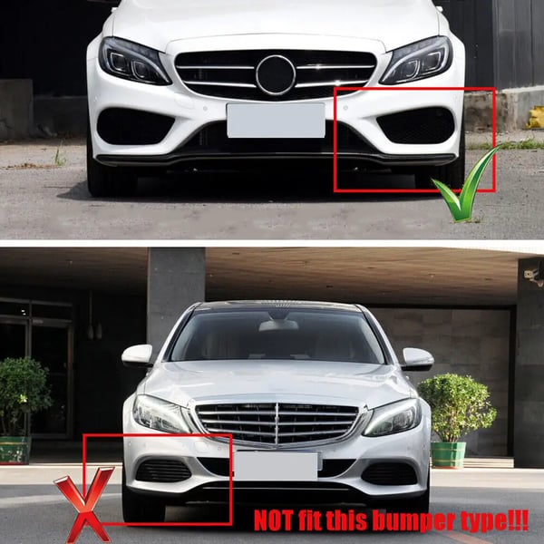 Front Bumper Lip Trim, Krom Molding, Direkte Erstatning,som vist