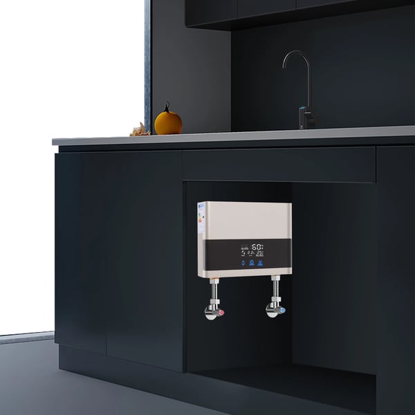 Elektrisk Øjeblikkelig Vandvarmer, Berøringsskærmskontrol, Vandtæt Design,220V, Gylden