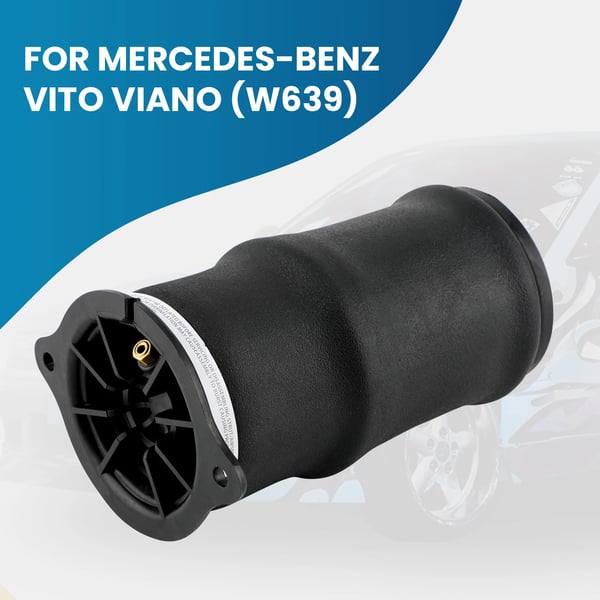Bagagerum Luftaffjedringsfjedersæk, Længde 31 cm, Bredde 15 cm, Højde 14 cm, Vægt 3,4 kg, Kompatibilitet for 2003-2014 Mercedes Vito Viano