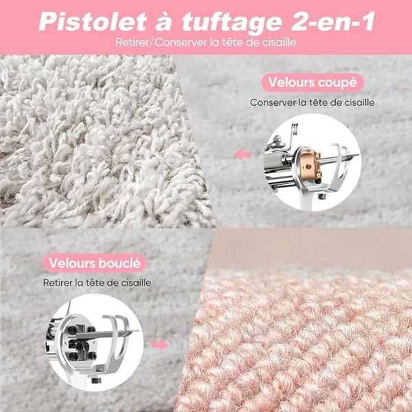 Tufting-ase, Sähköinen 2-in-1, Säädettävä nopeus,EU PLUG 220V