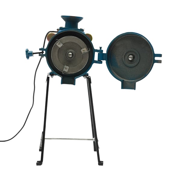 Elektrisk Kornsliber, 2200 W Effekt, 1400 RPM Hastighed, Fyldetragt 10,24 x 8,66 tommer, Stålslibeskive, Justerbar Slibindstilling