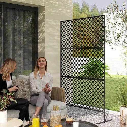 Rummdivider, Stål Konstruktion, 122 cm Længde, 45 cm Bredde, 198 cm Højde, Tre Vertikale Segmenter