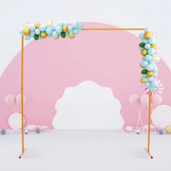 Bröllopsbåge Ställning, Lätt Montering, Elegant Design,M, Guld