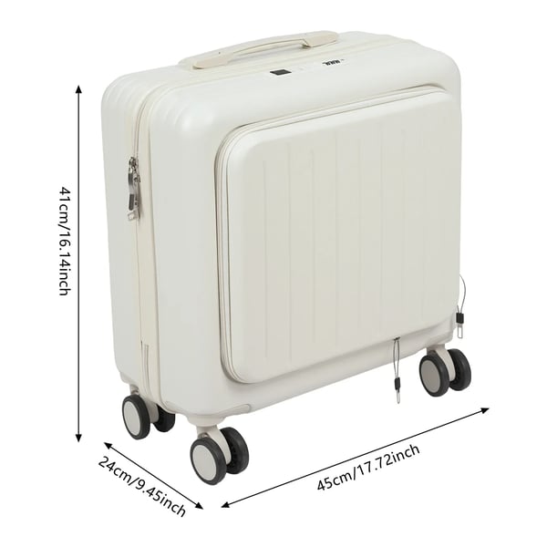 Håndbagage, Letvægts, TSA Lås,Elfenben, 18Inches 450mm