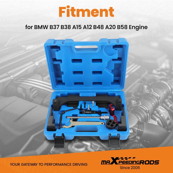 Motor Timing Låsning Indstillings Sæt, Højstyrkestål, Længde 38 cm, Bredde 27 cm, Højde 12 cm, Vægt 7 kg