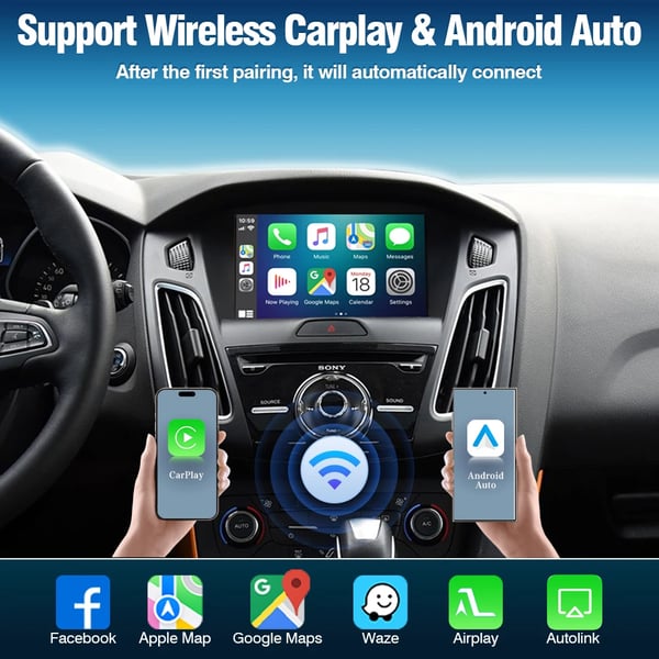 Trådlös Carplay-dekoder, Kompakt design, Sömlös integration,För Ford Sync2