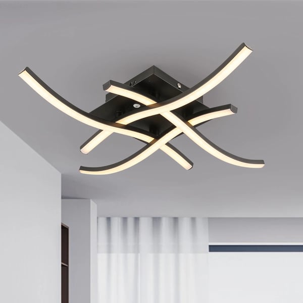Loftlampe, Fjernbetjening, Dæmpbart Lys,HVID, ændrebar, 44x44x6cm