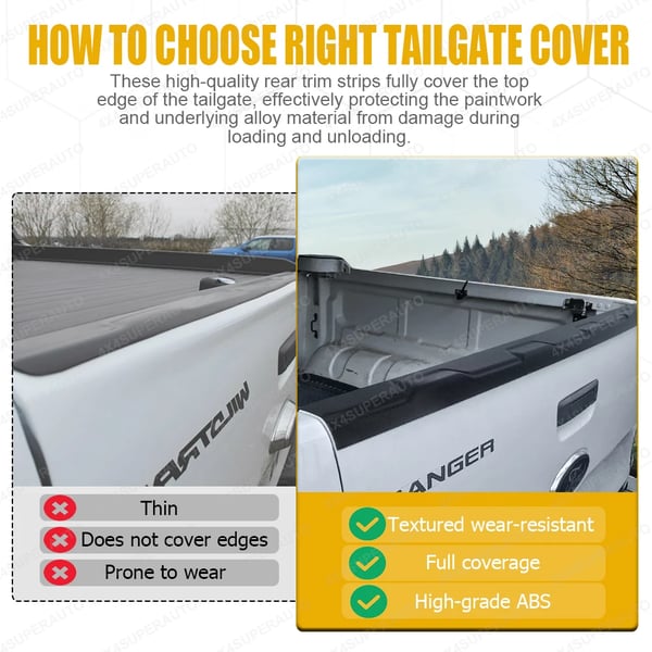 Bagklap Dække, Tekstureret Overflade, Nem Installation,FORD RANGER T6 T7 T8