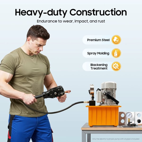 Hydraulpump, stålkonstruktion, högtrycksutgång, Gul