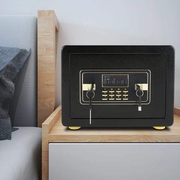 Digitalt Sikkerhedsskab, Elektronisk Lås, Vægmonteret Design,sort
