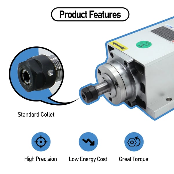 CNC Spindelmotor, Høj Hastighed, Elektrisk Drift,220v