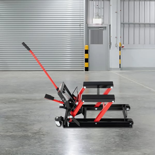 Motorcykellift, 680 kg belastningsevne, justerbar løfteområde,Rød