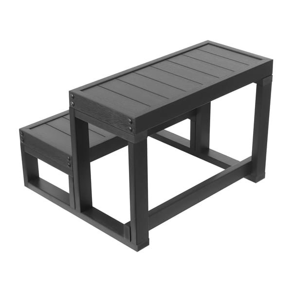 Spa Trin, Skridsikre Design, Holdbar WPC Konstruktions,sort