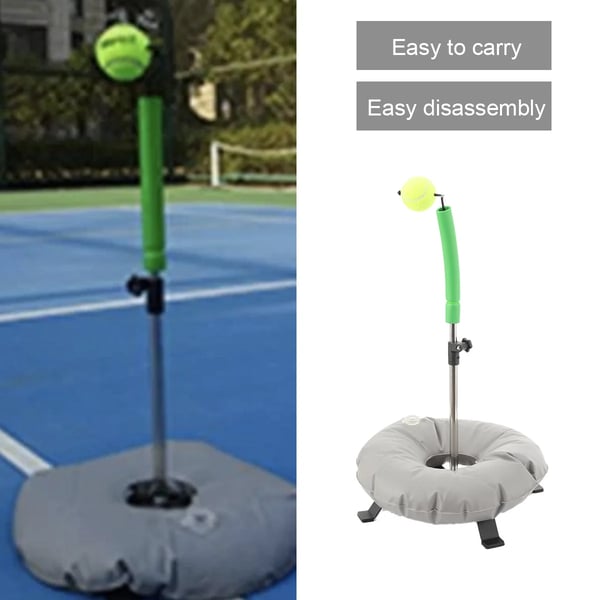 Tennis Træner, Justerbar Højde, Rustfrit Stål og PVC Konstruktion, Egnet til Alle Aldre, Alsidig til Indendørs og Udendørs Brug