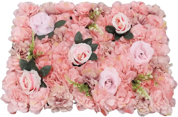 Blomväggpaneler, Konstgjorda Silkeblommor, Mångsidig Blomsterutställning, Rosa