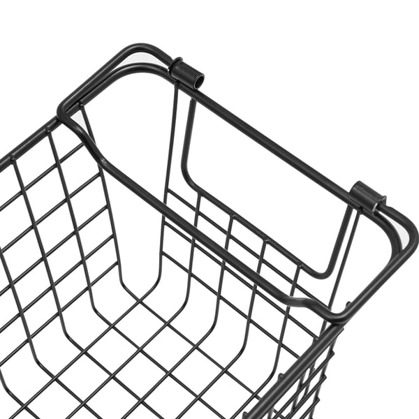 Opbevaringskurve, Stabelbart Design, Holdbar Jernkonstruktion,sort