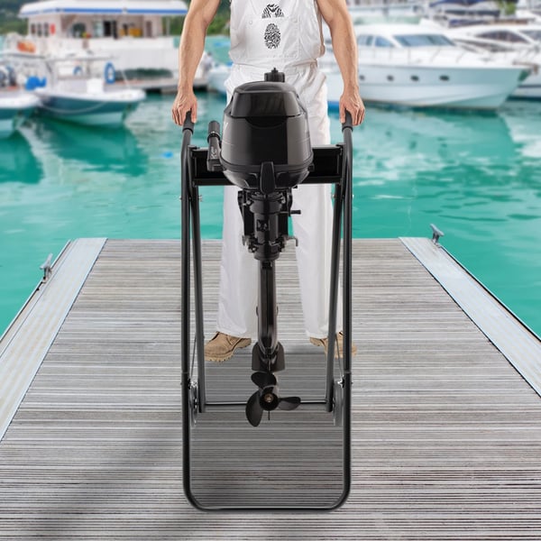 Folding Outboard Boat Motor Cart, Robust Design, Belastningsevne på 40 kg, Foldbar for Nem Opbevaring