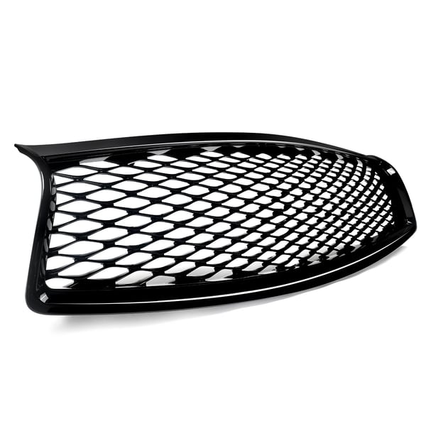 Frontbumpergrill, Nem installation, Holdbar konstruktion,Glansfuld Sort