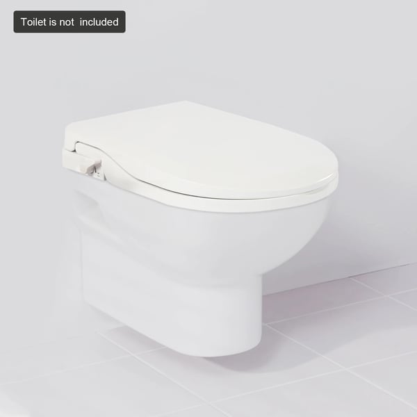 Bidet Toilet Sæde, Dobbelt Dyse System, Dimensioner 48*35*7.8 cm, Sæde Størrelse 28.4*21.8 cm, Slangens Længde 60 cm, Vandtryk Område 0.08-0.8 Mpa