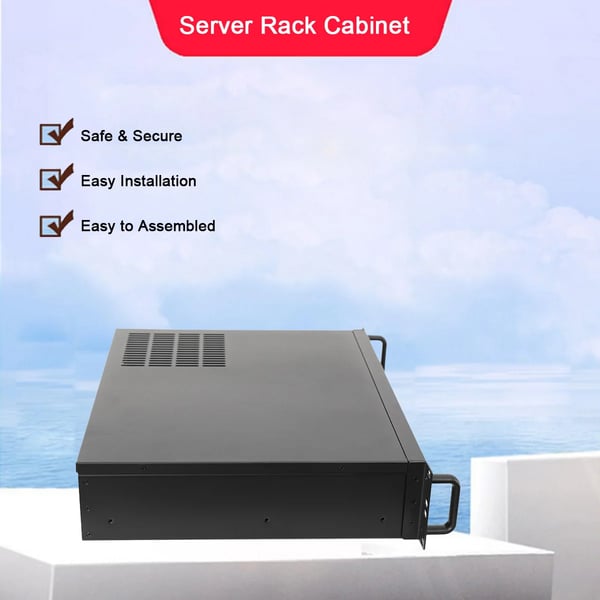 Serverchassis, Aluminium, 482mm x 89mm x 350mm, Understøtter mini ITX og micro ATX, 2U Rackmount, Plads til 3 x 3.5" HDD og 1 x 2.5" SSD