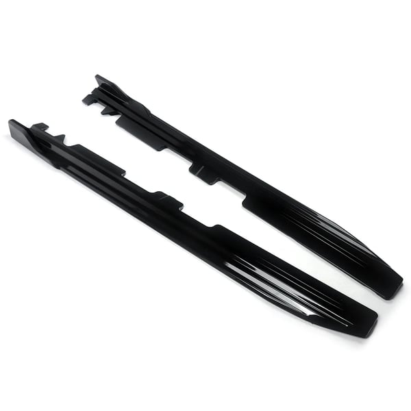Side Skirt Extension, Holdbart ABS Plast, Kompatibel med Luksus SUV Modeller,Glansende sort