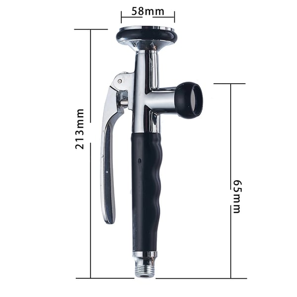 Handduschbyte, keramisk ventilkärna, ergonomiskt handtag,svart