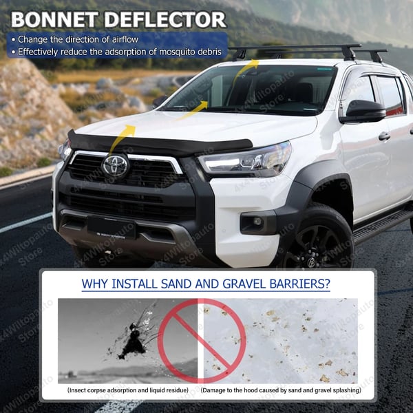 Hættebeskytter, Nem Installation, Køretøjsbeskyttelse,TOYOTA HILUX REVO