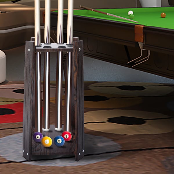 Billardkö Rack, 8-Håls Design, Multifunktionell Organisatör,Brun